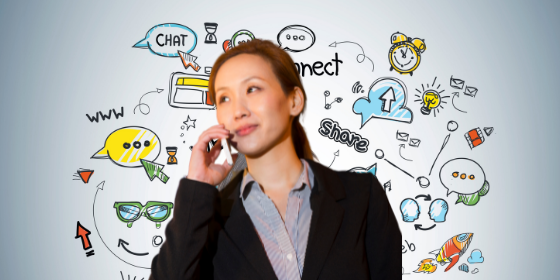 Woman business owner on the phone.