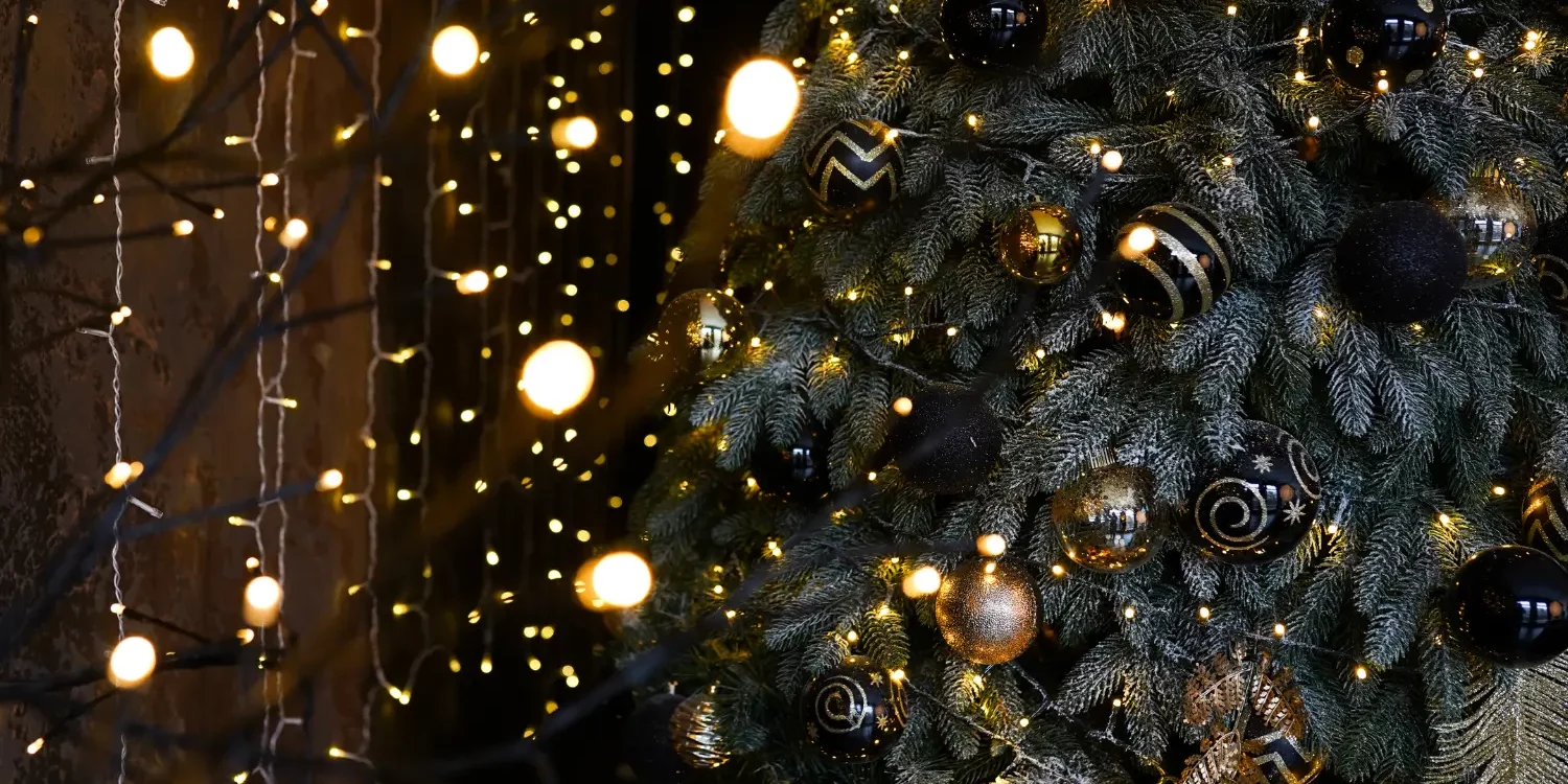 Sparkling holiday decorations